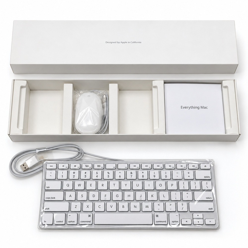 APPLE A1242 MB869LL/A Keyboard & Mighty Mouse Open Box Complete Set